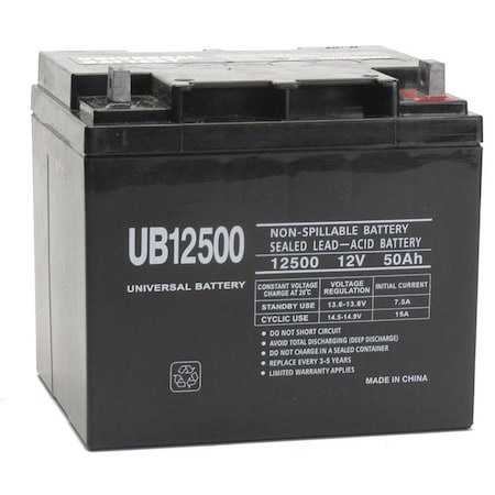 Bsc Preferred Quickie QM-710 12V 50Ah Wheelchair Replacement Battery ZZZ-45977-I-0-154452